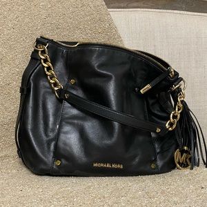 Michael Kors black leather hobo AMAZING purse